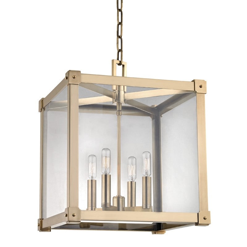 Hudson Valley 8616-AGB Forsyth Four Light Pendant, Aged Brass (Discontinued)