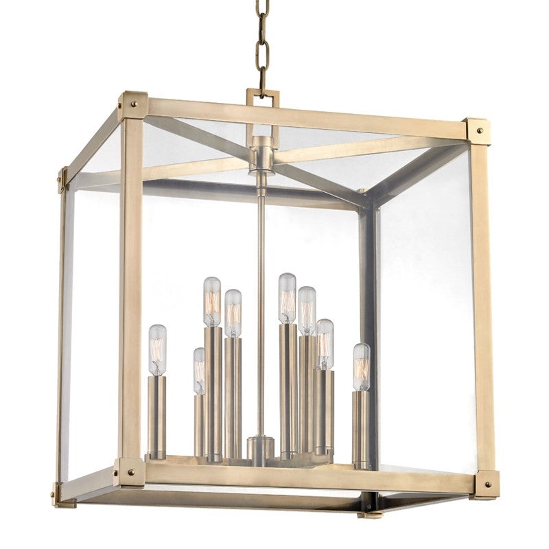 Hudson Valley 8620-AGB Forsyth Eight Light Pendant, Aged Brass (Discontinued)