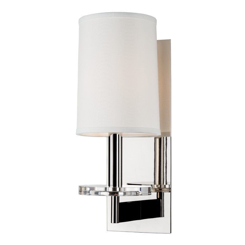 Hudson Valley 8801-PN Chelsea One Light Wall Sconce, Polished Nickel