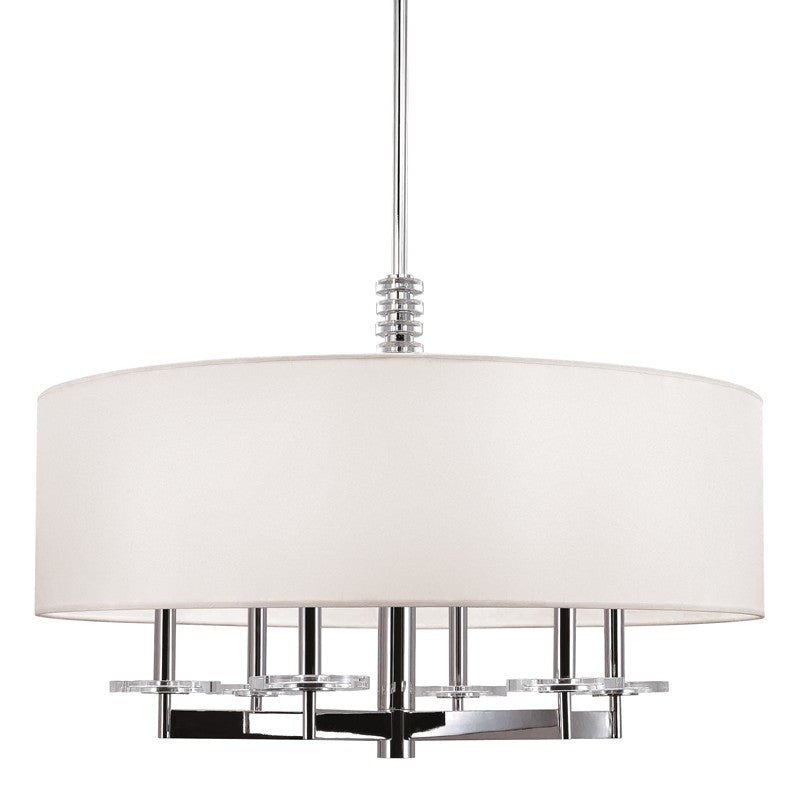 Hudson Valley 8830-PN Chelsea Six Light Chandelier, Polished Nickel