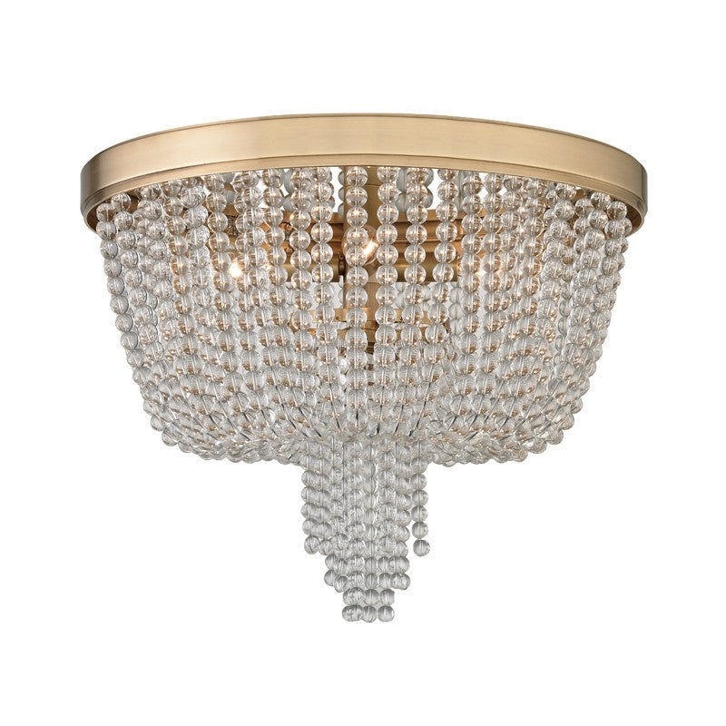 Hudson Valley 9008-AGB Royalton Four Light Flush Mount, Aged Brass