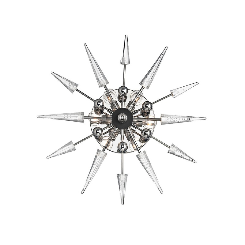 Hudson Valley 9025-PN Sparta Six Light Wall Sconce, Polished Nickel (Discontinued)