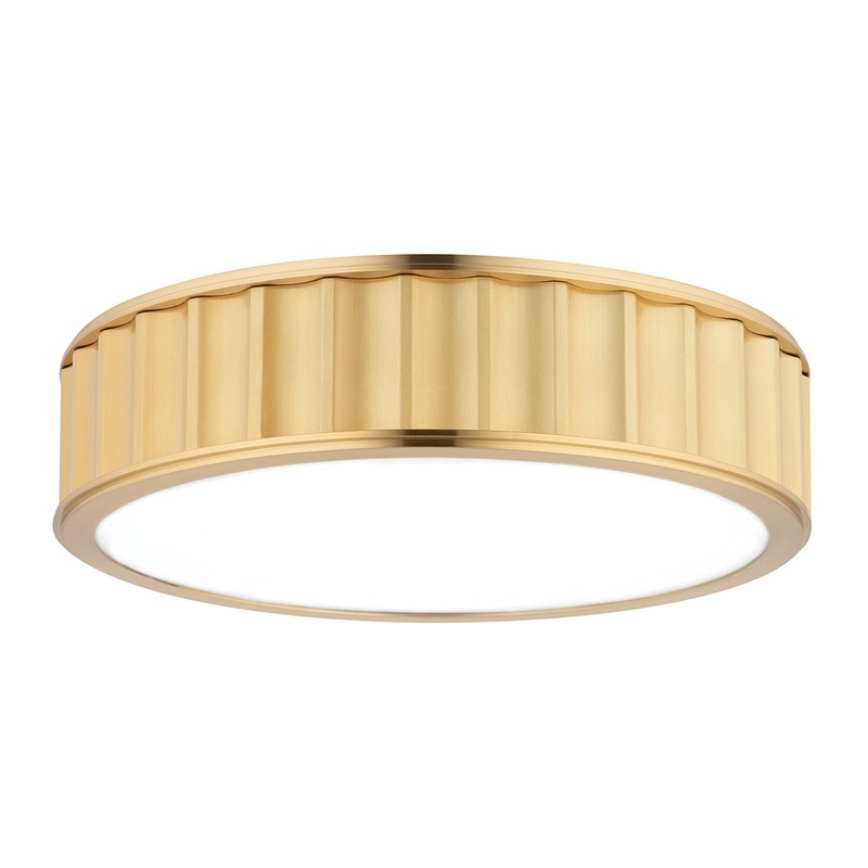 Hudson Valley 912-AGB Middlebury Three Light Flush Mount, Aged Brass