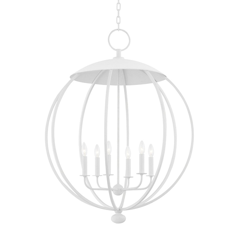 Hudson Valley 9132-WP Wesley Six Light Pendant, White Plaster (Discontinued)