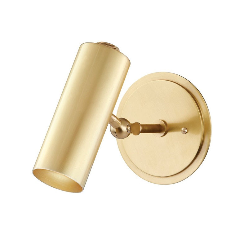 Hudson Valley 9151-AGB Bushwick One Light Wall Sconce, Aged Brass
