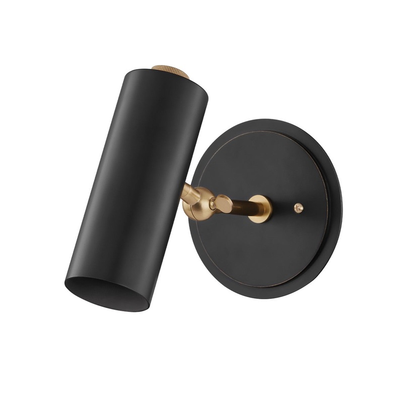 Hudson Valley 9151-AOB Bushwick One Light Wall Sconce, Aged Old Bronze