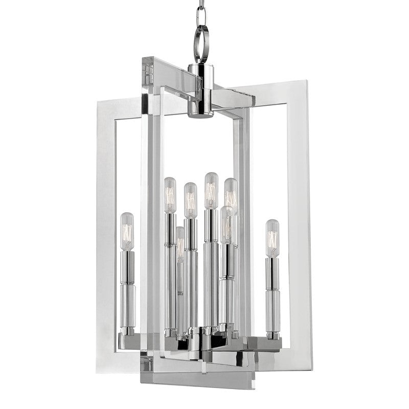 Hudson Valley 9317-PN Wellington Eight Light Pendant, Polished Nickel