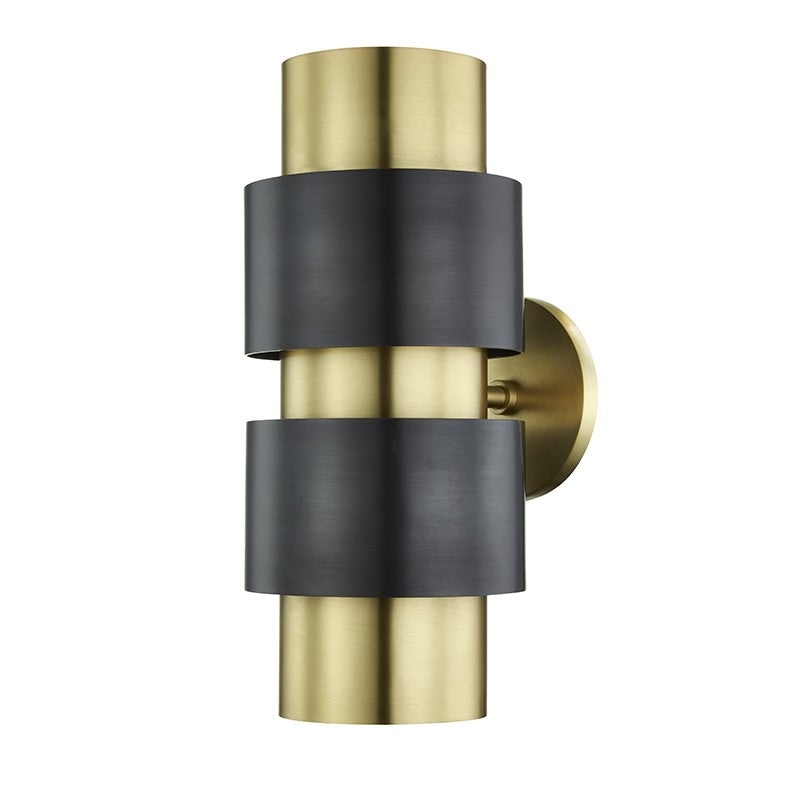 Hudson Valley 9420-AOB Cyrus Two Light Wall Sconce, Aged Old Bronze (Discontinued)