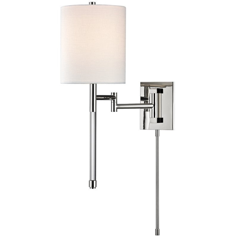 Hudson Valley 9421-PN Englewood One Light Wall Sconce, Polished Nickel (Discontinued)