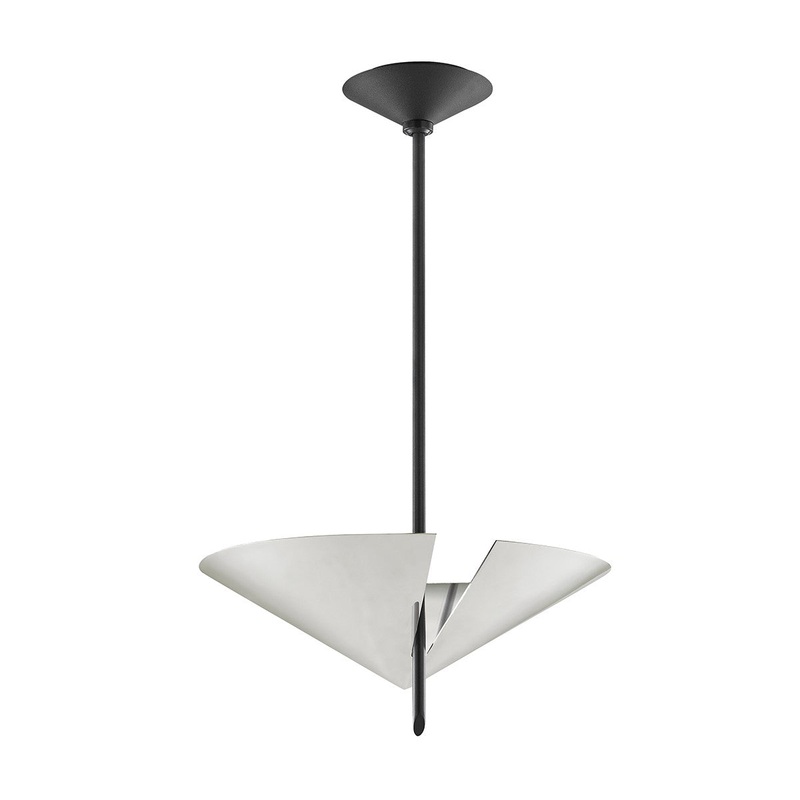 Hudson Valley 9711-PN/BK Equilibrium Two Light Pendant, Polished Nickel/Black (Discontinued)
