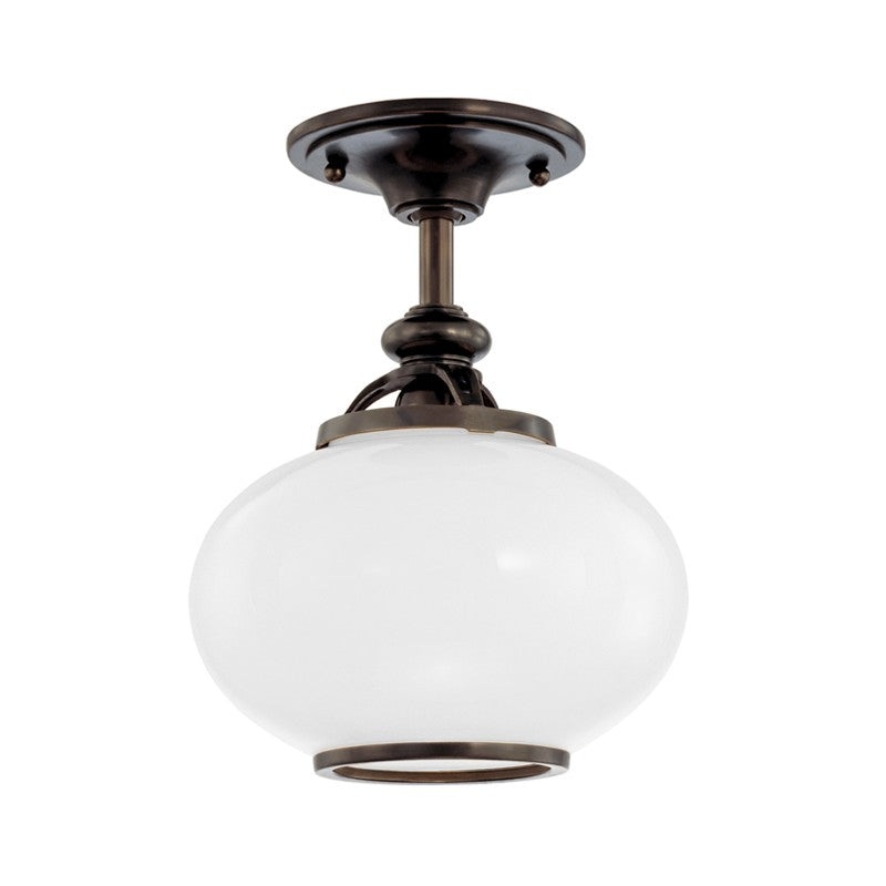 Hudson Valley 9809F-OB Canton One Light Semi Flush Mount, Old Bronze