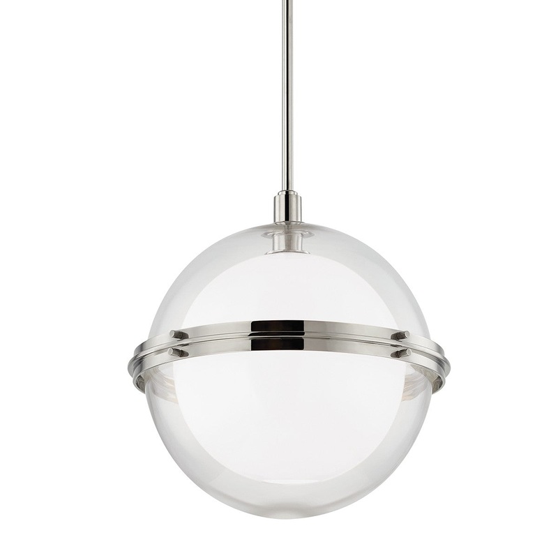 Hudson Valley 6518-PN Northport One Light Pendant, Polished Nickel (Discontinued)
