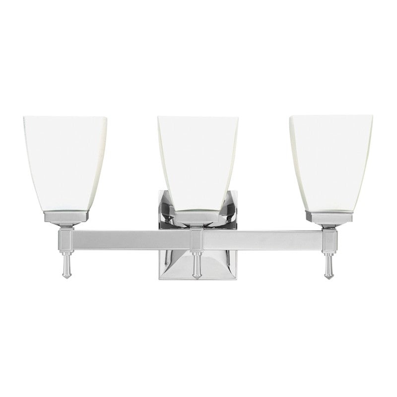 Hudson Valley 653-PC Kent Three Light Bath Bracket, Polished Chrome (Discontinued)