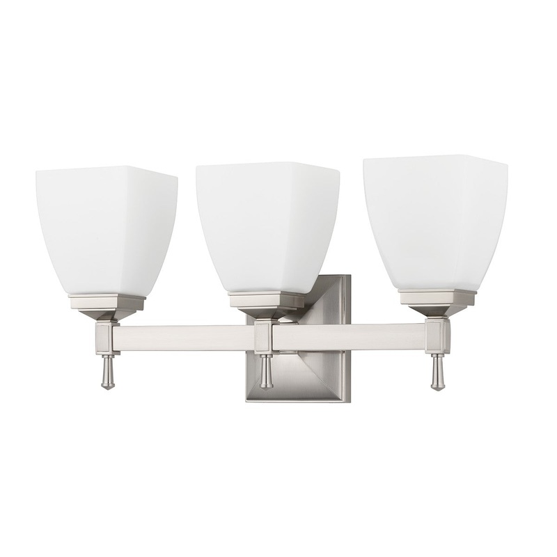 Hudson Valley 653-SN Kent Three Light Bath Bracket, Satin Nickel (Discontinued)