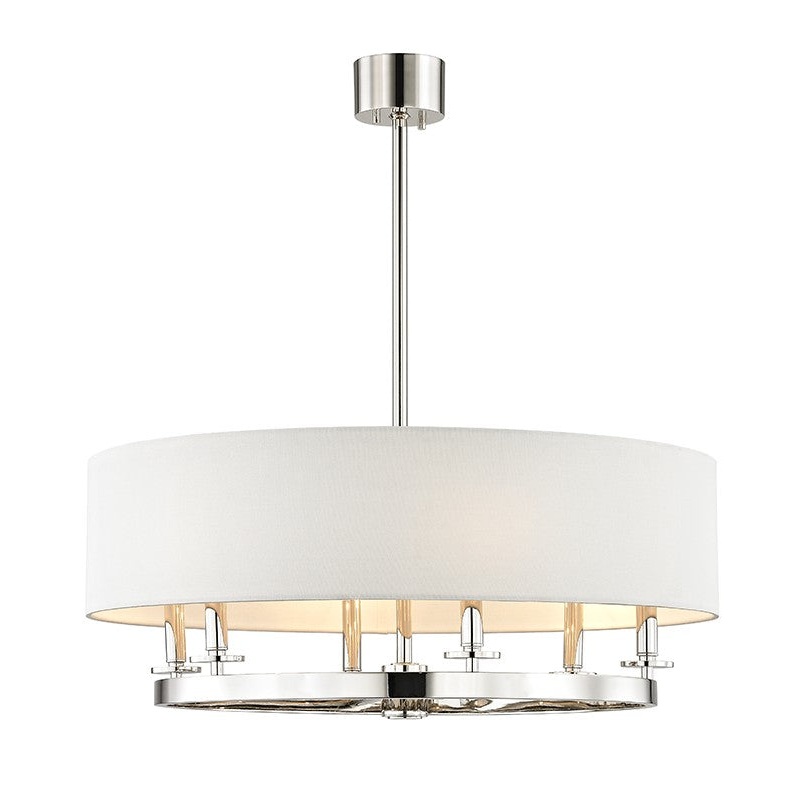 Hudson Valley 6530-PN Durham Six Light Pendant, Polished Nickel