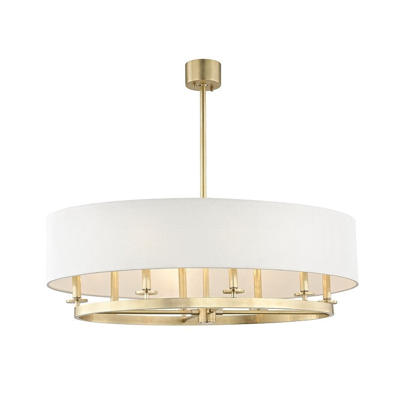 Hudson Valley 6539-AGB Durham Eight Light Island Pendant, Aged Brass