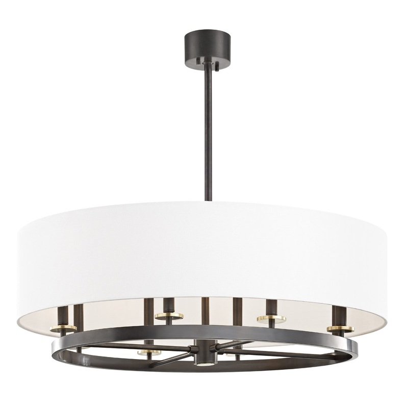 Hudson Valley 6539-AOB Durham Eight Light Island Pendant, Aged Old Bronze