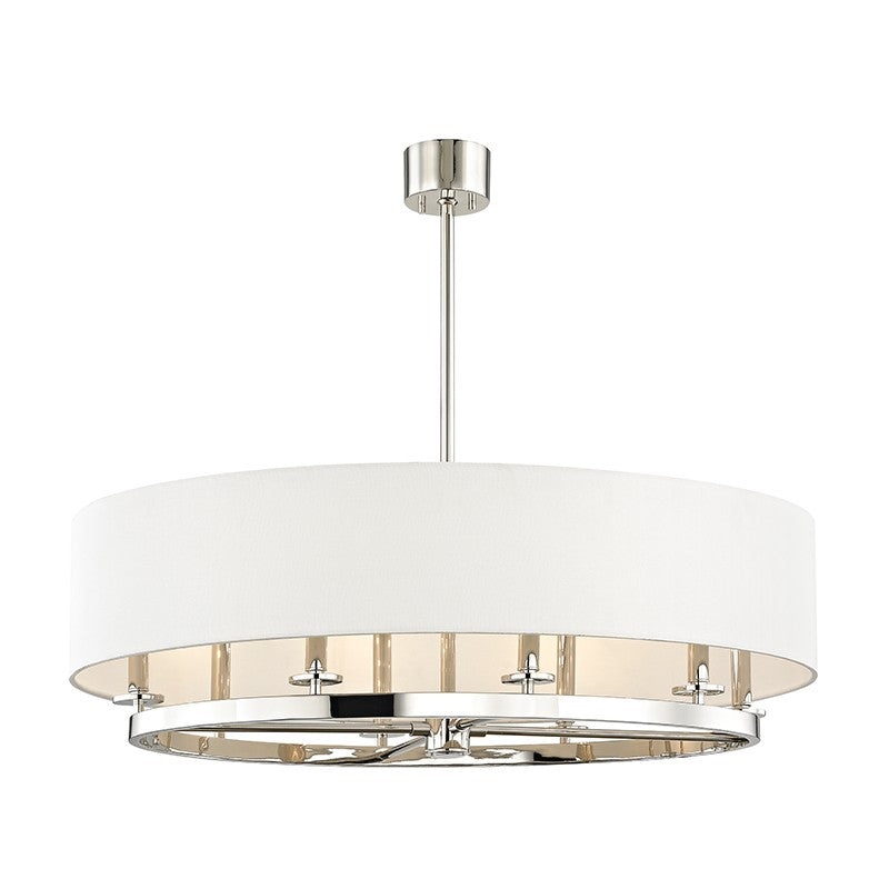 Hudson Valley 6539-PN Durham Eight Light Island Pendant, Polished Nickel