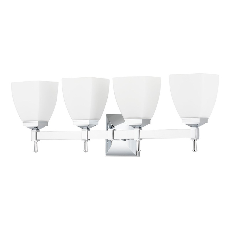 Hudson Valley 654-PC Kent Four Light Bath Bracket, Polished Chrome (Discontinued)
