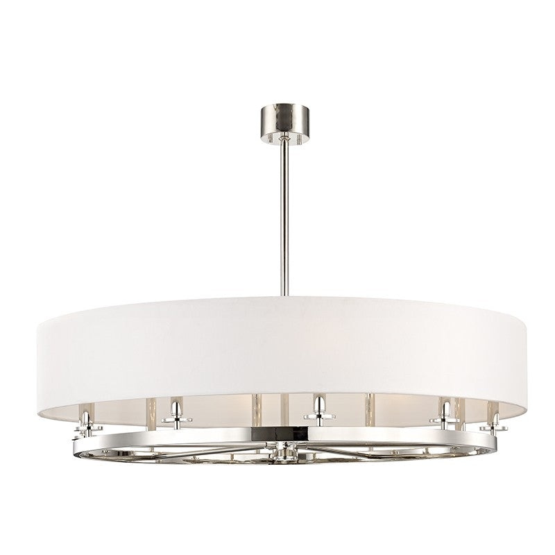 Hudson Valley 6542-PN Durham Ten Light Island Pendant, Polished Nickel