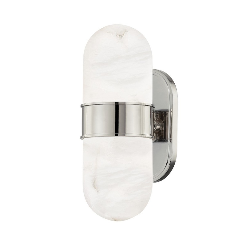 Hudson Valley 6902-PN Beckler Two Light Wall Sconce, Polished Nickel