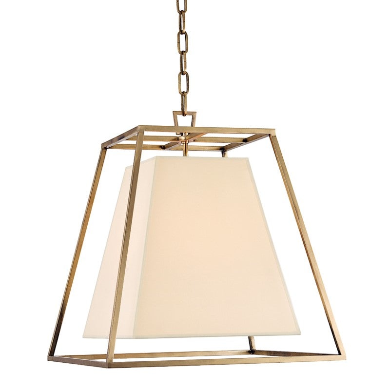 Hudson Valley 6917-AGB Kyle Four Light Pendant, Aged Brass (Discontinued)