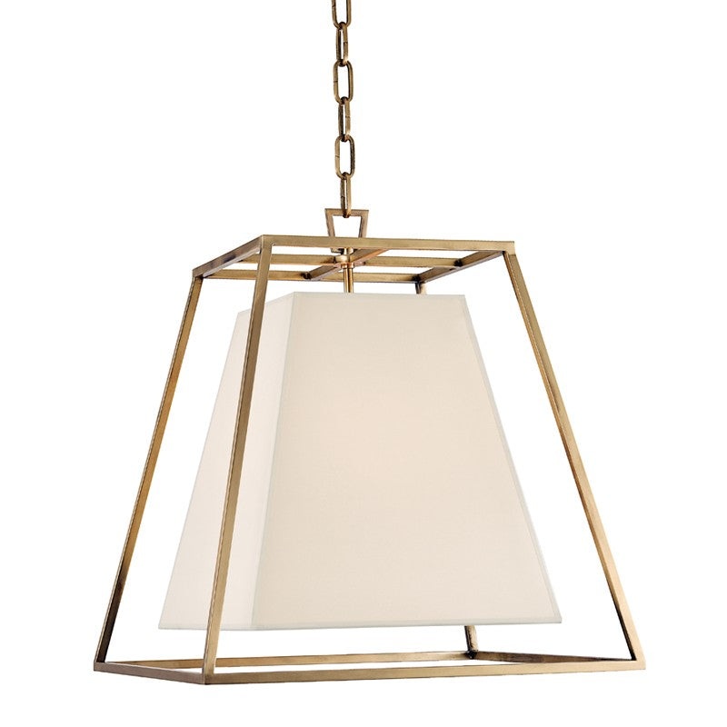 Hudson Valley 6917-AGB-WS Kyle Four Light Pendant, Aged Brass