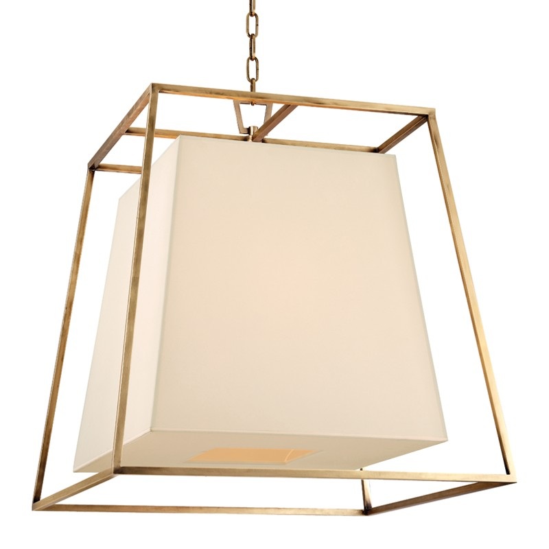 Hudson Valley 6924-AGB Kyle Six Light Chandelier, Aged Brass (Discontinued)