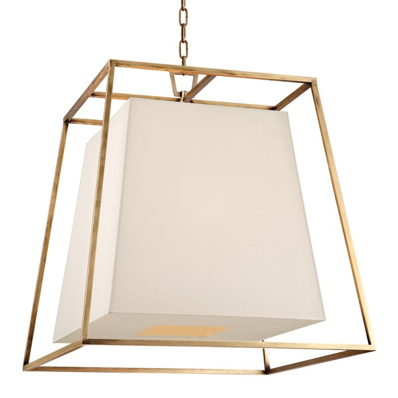 Hudson Valley 6924-AGB-WS Kyle Six Light Chandelier, Aged Brass
