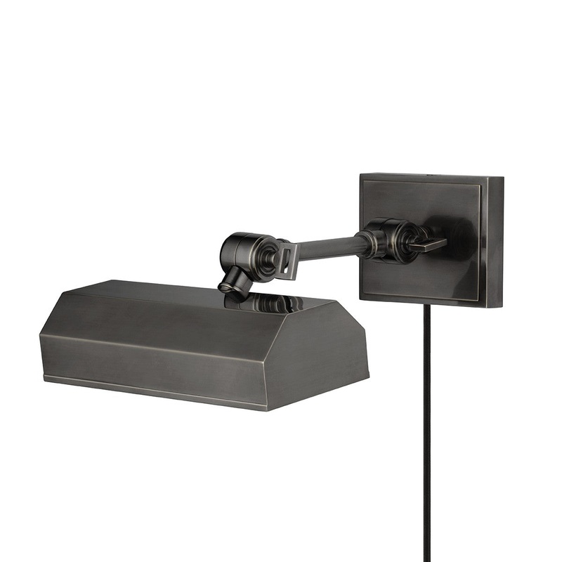 Hudson Valley 7008-DB Woodbury One Light Picture Light With Plug, Distressed Bronze (Discontinued)