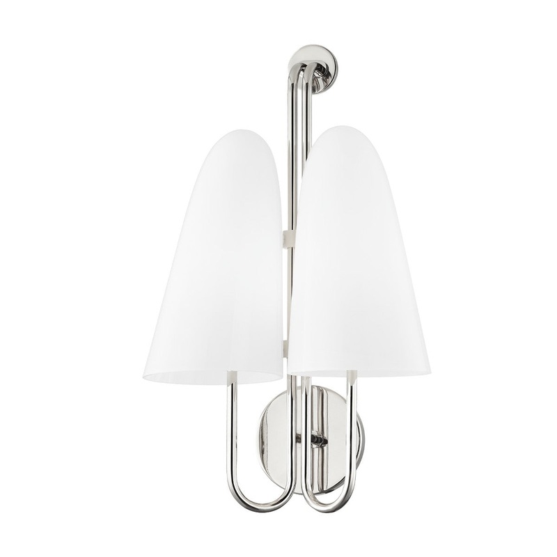 Hudson Valley 7172-PN Slate Hill Two Light Wall Sconce, Polished Nickel (Discontinued)