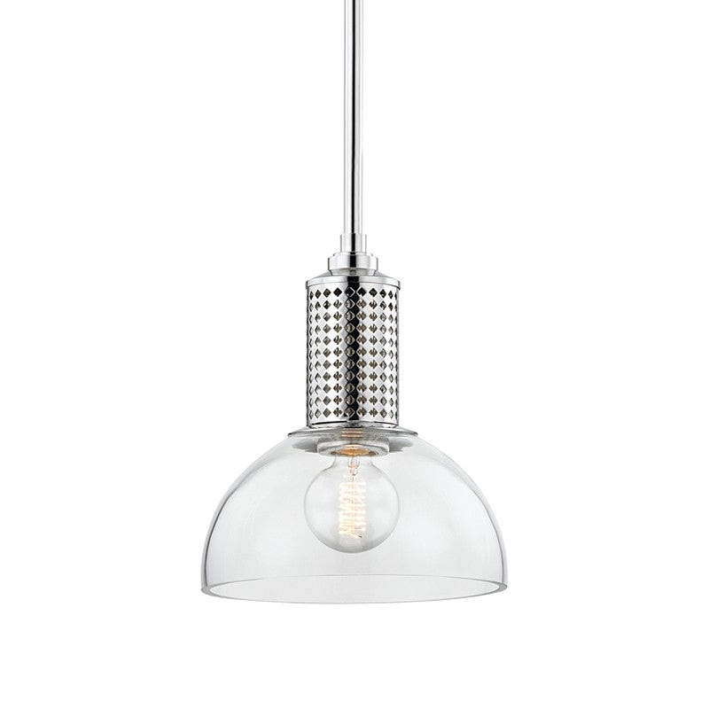 Hudson Valley 7210-PN Halcyon One Light Pendant, Polished Nickel (Discontinued)