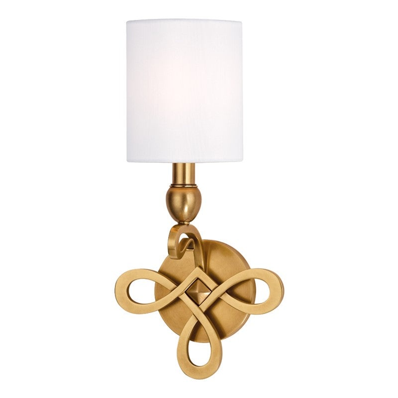 Hudson Valley 7211-AGB Pawling One Light Wall Sconce, Aged Brass (Discontinued)