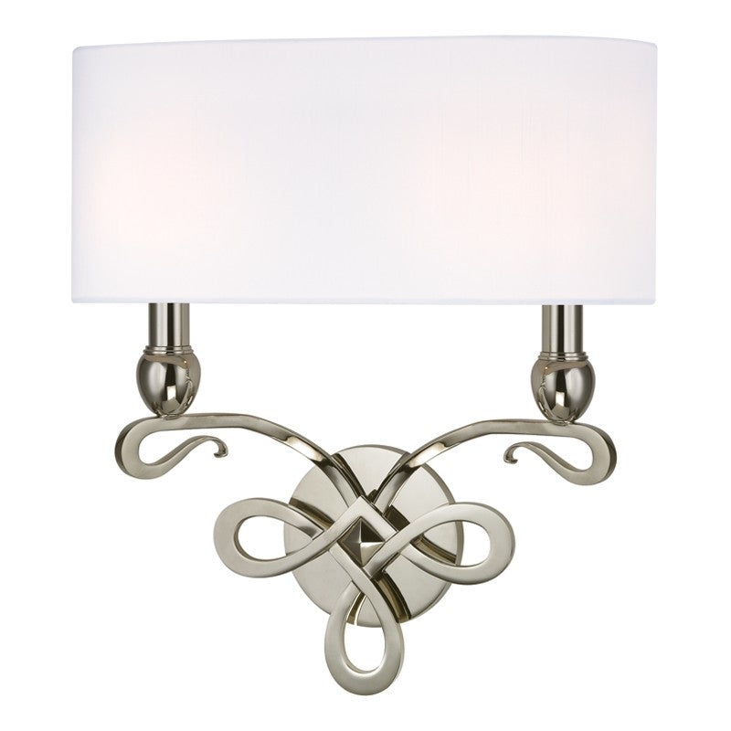 Hudson Valley 7212-PN Pawling Two Light Wall Sconce, Polished Nickel (Discontinued)