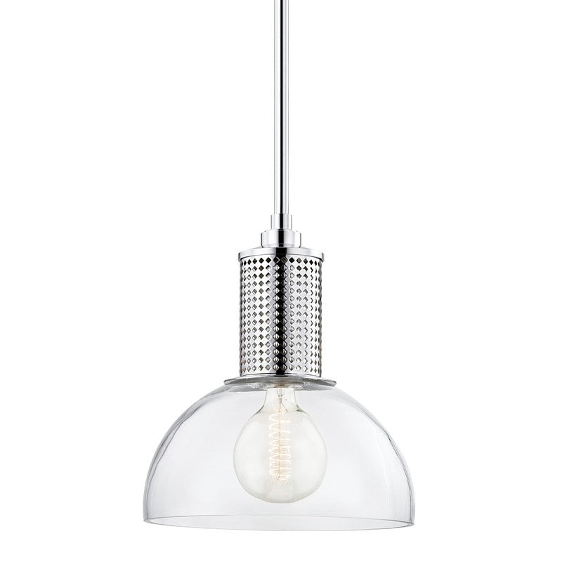Hudson Valley 7214-PN Halcyon One Light Pendant, Polished Nickel (Discontinued)