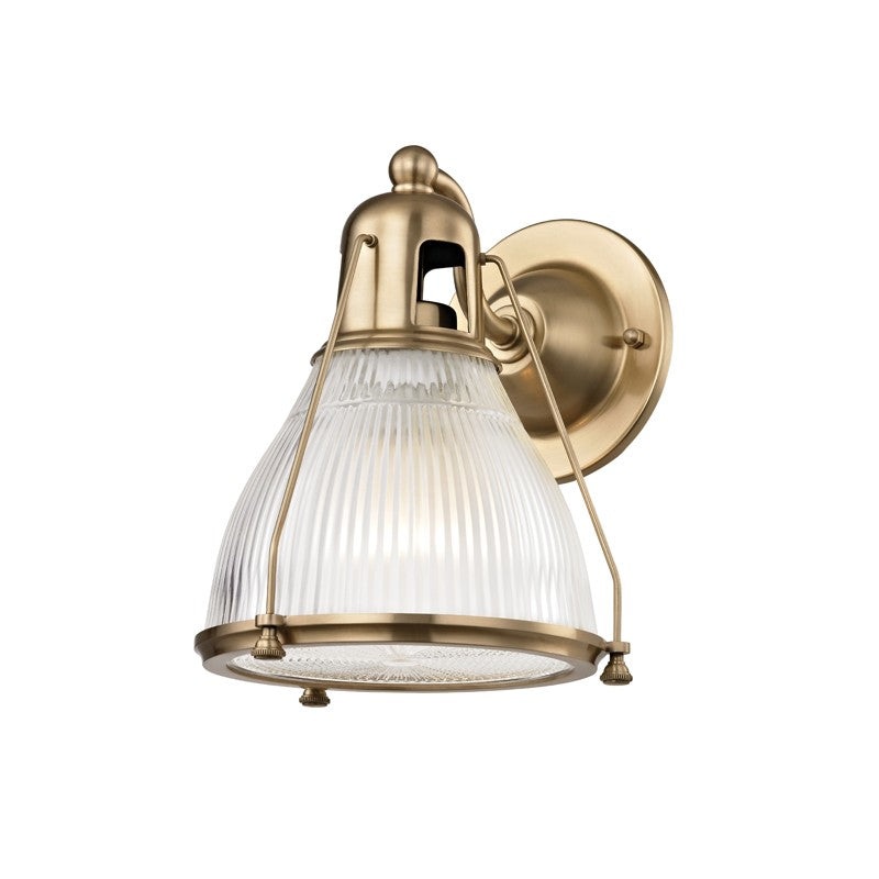 Hudson Valley 7301-AGB Haverhill One Light Wall Sconce, Aged Brass (Discontinued)