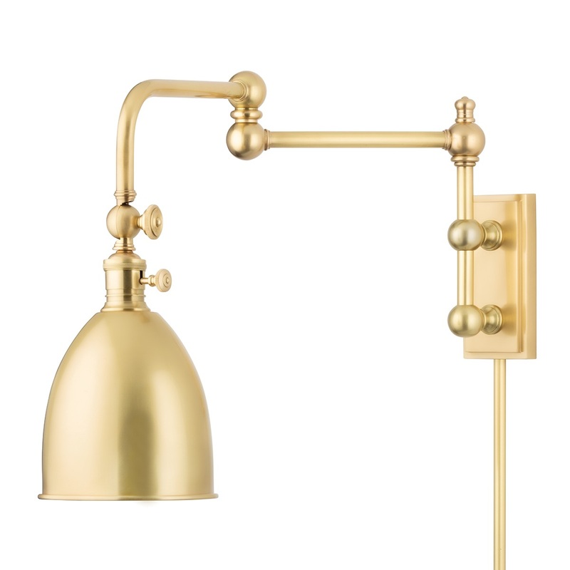 Hudson Valley 771-AGB Roslyn One Light Wall Sconce, Aged Brass (Discontinued)