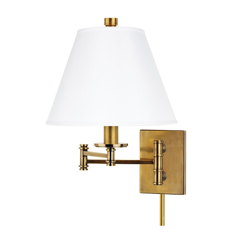 Hudson Valley 7721-AGB-WS Claremont One Light Wall Sconce, Aged Brass