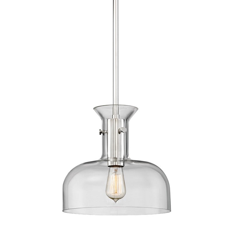 Hudson Valley 7912-PN Coffey One Light Pendant, Polished Nickel (Discontinued)