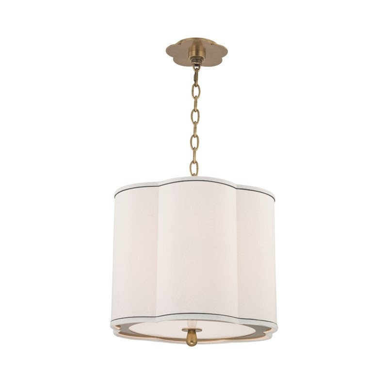 Hudson Valley 7915-AGB Sweeny Three Light Pendant, Aged Brass