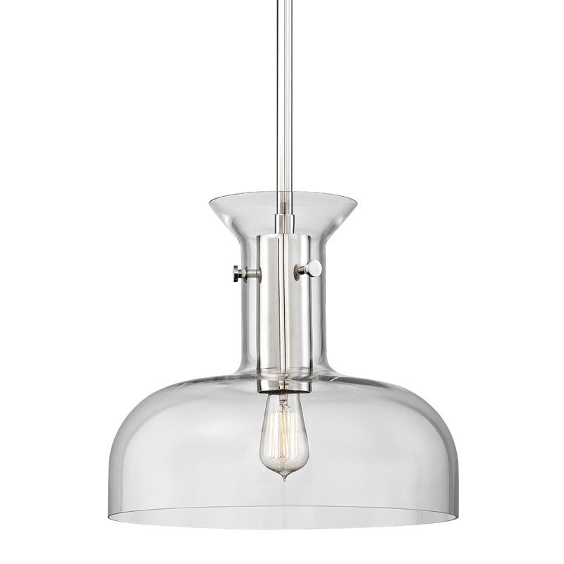 Hudson Valley 7916-PN Coffey One Light Pendant, Polished Nickel (Discontinued)