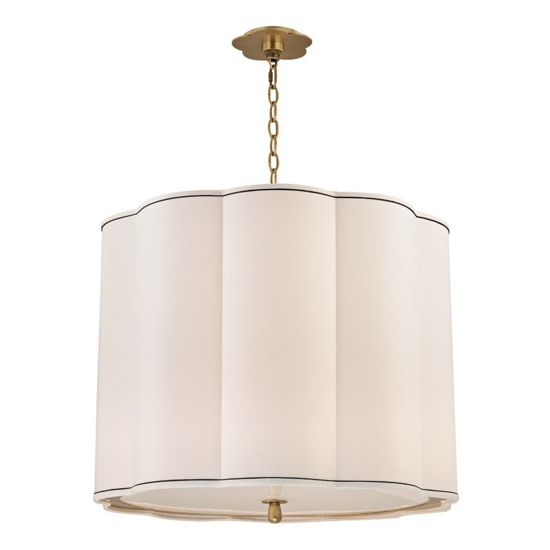 Hudson Valley 7925-AGB Sweeny Five Light Chandelier, Aged Brass