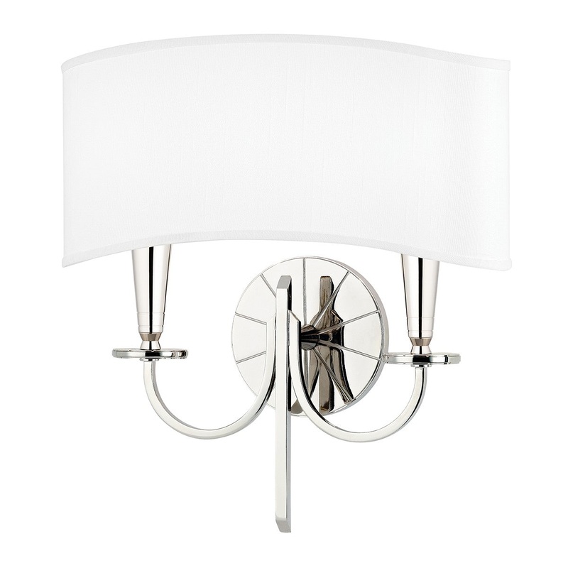 Hudson Valley 8022-PN Mason Two Light Wall Sconce, Polished Nickel (Discontinued)