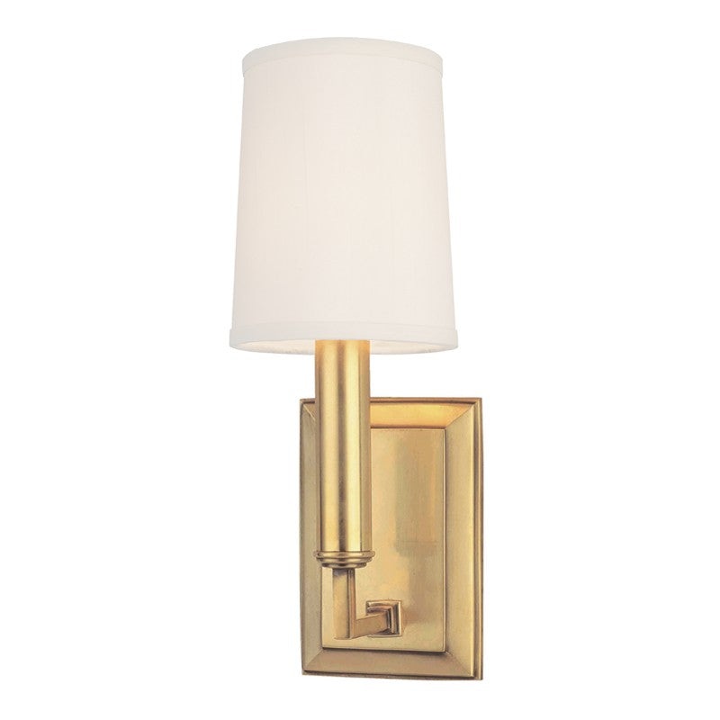 Hudson Valley 811-AGB Clinton One Light Wall Sconce, Aged Brass