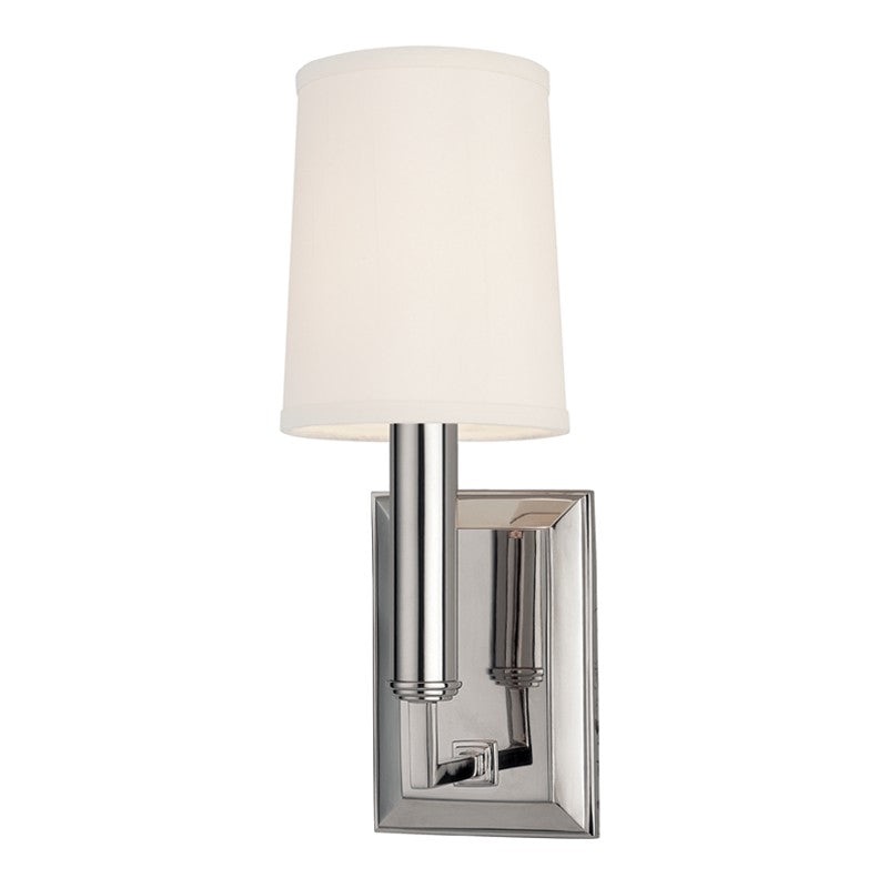 Hudson Valley 811-PN Clinton One Light Wall Sconce, Polished Nickel