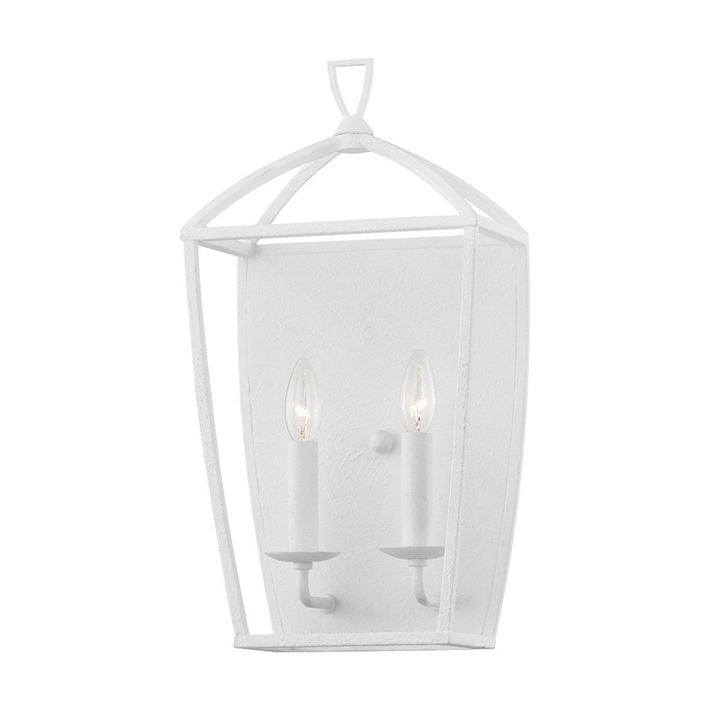 Hudson Valley 8302-WP Bryant Two Light Wall Sconce, White Plaster (Discontinued)