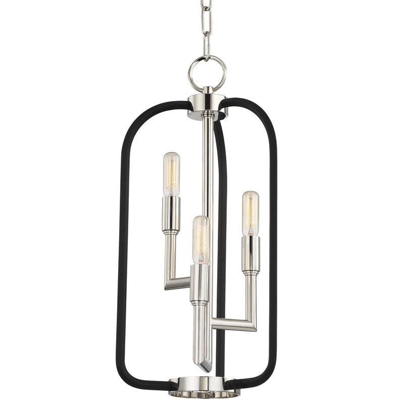 Hudson Valley 8313-PN Angler Three Light Chandelier, Polished Nickel (Discontinued)
