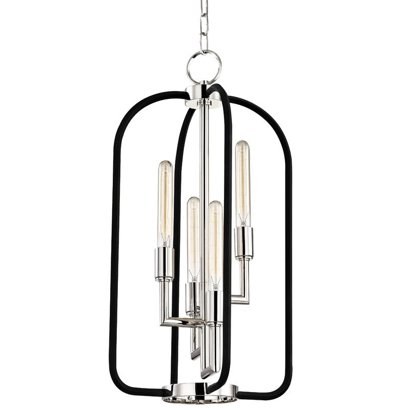 Hudson Valley 8314-PN Angler Four Light Chandelier, Polished Nickel (Discontinued)