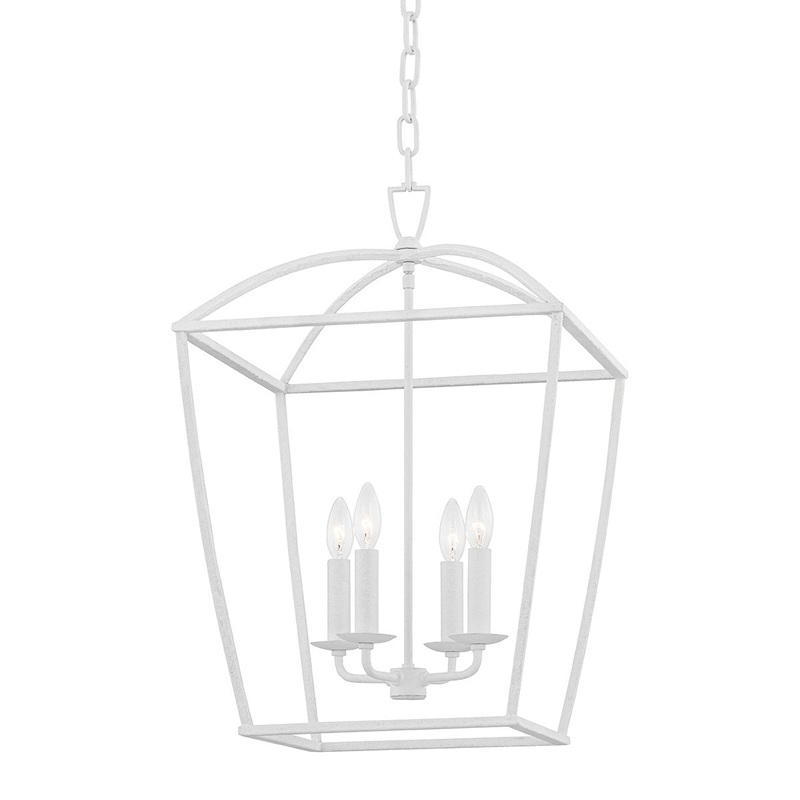 Hudson Valley 8317-WP Bryant Four Light Pendant, White Plaster