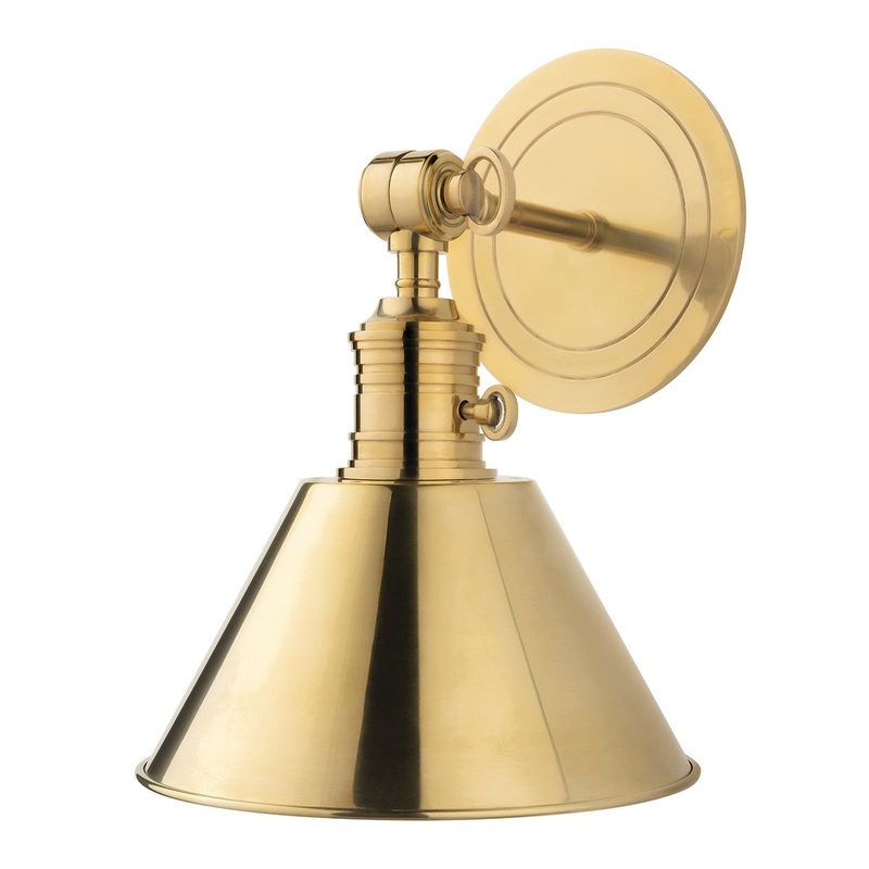 Hudson Valley 8321-AGB Garden City One Light Wall Sconce, Aged Brass